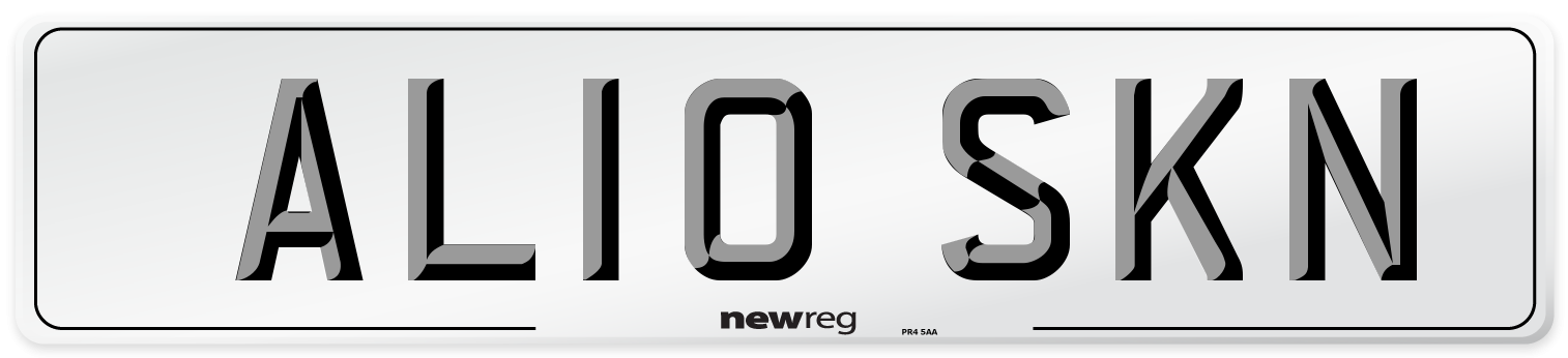 AL10 SKN Number Plate from New Reg